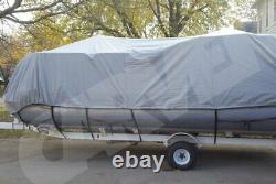 18'6 L x 102 W Pontoon Boat w Fully Enclosed Deck & Bimini Top Boat Cover