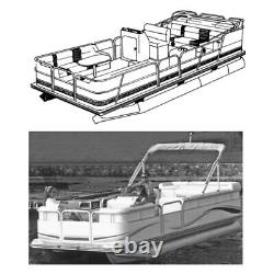 19'6 L x 102 W Pontoon Boat w Fully Enclosed Deck & Bimini Top Boat Cover