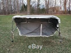 1987 Bayliner Caprie 1750 Oem Bimini Top And Zippered Back Cover