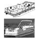 20'6 L x 102 W Pontoon Boat w Fully Enclosed Deck & Bimini Top Boat Cover