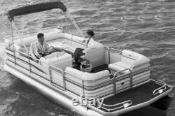 20'6 L x 102 W Pontoon Boat w Partially Enclosed Deck & Bimini Top Boat Cover