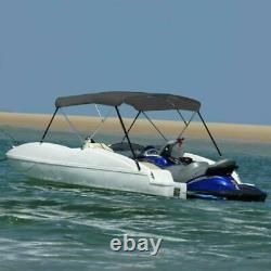 3/4 Bow Boat Bimini Top Anthracite Color Canopy Cover 6/8FT Long Aluminum Frame