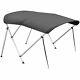 3 BOW BIMINI BOAT COVER TOP 91- 96 WithBOOT GRAY COVERS 6' FT + Rear Support Arms