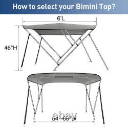 3 Bow 4 Bow Bimini Top Replacement Canvas Cover with Boot with frame 2 colors US
