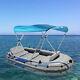 3 Bow Bimini Top Boat Cover 600D Canvas Sun Shade Boat Canopy Alu Alloy 7246in