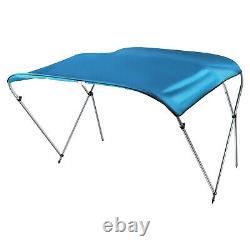 3 Bow Bimini Top Boat Cover 600D Canvas Sun Shade Boat Canopy Alu Alloy 7246in