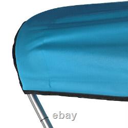 3 Bow Bimini Top Boat Cover 600D Canvas Sun Shade Boat Canopy Alu Alloy 7246in