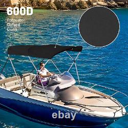 3 Bow Bimini Top Boat Cover Marine Grade 600D Canvas Canopy 6ft Long 7378