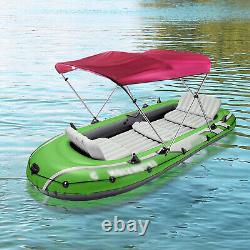 3 Bow Bimini Top Boat Cover PU Coating 6ft Long UV-resistant 2 Rear Windproof