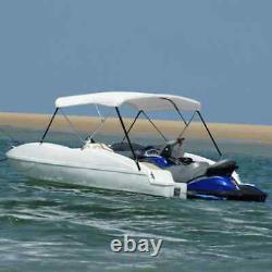 3 Bow Bimini Top Boat Cover Waterproof 54High With Rear Poles