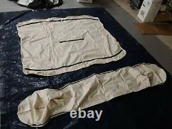 3-Bow Bimini Top, Frame & Fabric, 5'L x 32H, 67-72 Wide, Linen 1671