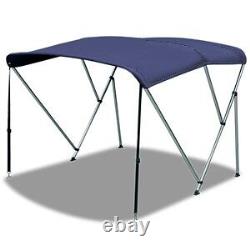 3 Bow Bimini Top PREMIUM RANGE 73 78 Width, 6ft Long Blue with Rear Poles