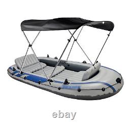 3 Bow Bimini Top Pontoon Boat Cover Square Tube Frame Set 6ft +Storage Bag