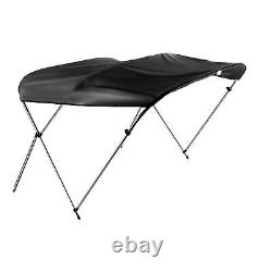 3 Bow Bimini Top Pontoon Boat Cover Square Tube Frame Set 6ft +Storage Bag