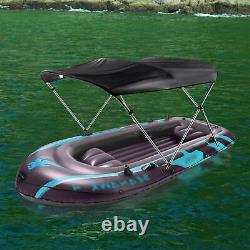 3 Bow Bimini Top Pontoon Boat Cover Square Tube Frame Set 6ft +Storage Bag