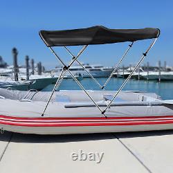 3 Bow Bimini Top Pontoon Boat Cover Square Tube Frame Set 6ft +Storage Bag