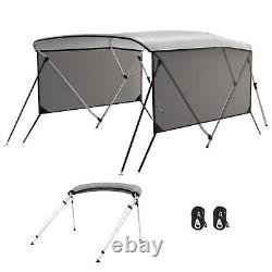 3 Bow Bimini Tops with Detachable Mesh Sidewalls, Sun Shade Boat Canopy