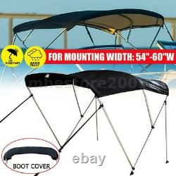 3 Bow Boat Bimini Top 6ft Canopy Cover 54-60 W 46 H Free Clips Suppor
