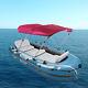 3 Bow Boat Bimini Top Boat Cover Set with 2 Windproof Strap For 73-78 Width Boat