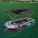 3 Bow Boat Bimini Top Boat Cover Set with 2 Windproof Straps For 73-78 Width Boat