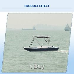 3Bow 600D Premium Boat Bimini Top Cover 6'L 73''-78''W 46H Waterproof Gray