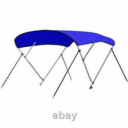 4 Bow Bimini Top Boat Cover Front Hold-Down Straps and Rear Support Arms, Incl