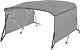 4 Bow Bimini Top Boat Cover with Alloy Frame 2 Rear Support Pole PU Coating Canvas