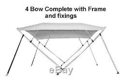 4 Bow Bimini Top Boat Cover with Frame 210x150x170x130cm complete