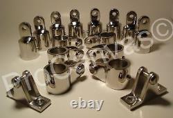 4-Bow Bimini Top Boat Stainless S. Fittings Marine Hardware Set 1 SPECIAL SET