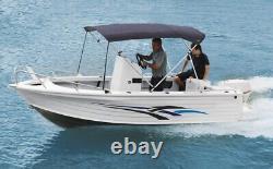 4 Bow Bimini Top PREMIUM RANGE 61 66 Width, 8ft Long Dark Gray Rear Poles