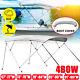 4 Bow Boat Pontoon Bimini Top Canvas Replacement Cover Grey + Frame & Rear Poles