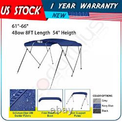 4Bow Boat Bimini Top Cover Included stainless steel hardware 54H 61-66W