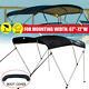 600D 67''-72''W Bimini Top 3 Bow Canopy Canvas Boat Cover 6ft Long With Rear Poles