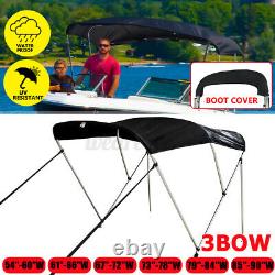600D Bimini Top 3 Bow / 4 Bow Canopy Boat Cover 6ft / 8ft Long With Rear Poles