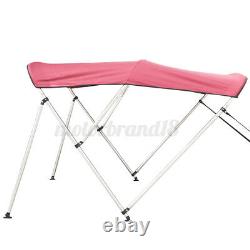 600D Standard BIMINI TOP 3 Bow Boat Cover 6ft Long with Rear Poles & Storage Boot