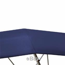 BIMINI TOP 3 Bow Boat Cover 6ft Long With Rear Poles
