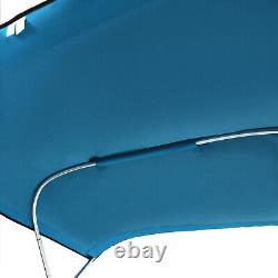 BIMINI TOP 3 Bow Boat Cover Blue 67-72 6ft Long UV Protect Sun Shade Waterproo