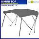 BIMINI TOP 3 Bow Boat Cover Grey 67-75 With Rear Poles & Integrated Cover51L
