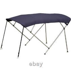BIMINI TOP 4 Bow Boat Cover 8ft Long With Rear Poles NEW + FREE SHIPPING