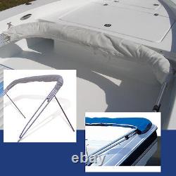 BIMINI TOP BOAT COVER BURGUNDY 3 BOW 72L 54H 91- 96W With BOOT & REAR POLES