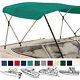 BIMINI TOP BOAT COVER TEAL 3 BOW 72L 36H 61-66W With BOOT & REAR POLES