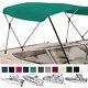 BIMINI TOP BOAT COVER TEAL 3 BOW 72L 54H 91- 96W With BOOT & REAR POLES