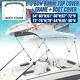 Bimini TOP 3 Bow Boat Cover 6' L 54-90 Width 46 H w Rear Poles & Storage