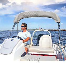 Bimini Top 4 Bow Boat Cover Kit with Rear Poles Tops 67-72Wide 54High 8ft Long