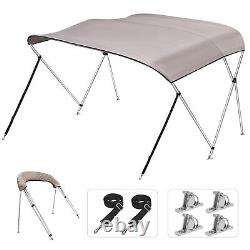 Bimini Top 4 Bow Boat Cover Kit with Rear Poles Tops 67-72Wide 54High 8ft Long