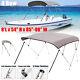 Bimini Top 4 Bow Boat Cover Kit with Rear Poles Tops 85-90Wide 54High 8ft Long