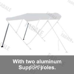 Bimini Top 91-96 Free Clips 4 Bow Boat Canopy Cover 8 ft Support Poles PB4N3