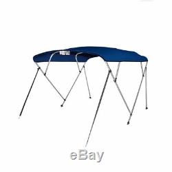 Bimini Top Boat Cover 4 Bow 54 H 73 78 W 8 ft. L. Solution Dye Navy Blue