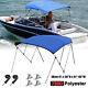 Bimini Top Boat Cover 46 High 3 Bow 6' ft. L x 61 66 W BLUE With Rear Poles