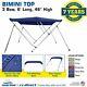 Bimini Top Boat Cover 46 High 3 Bow 6' ft. L x 67 72 W BLUE With Rear Poles